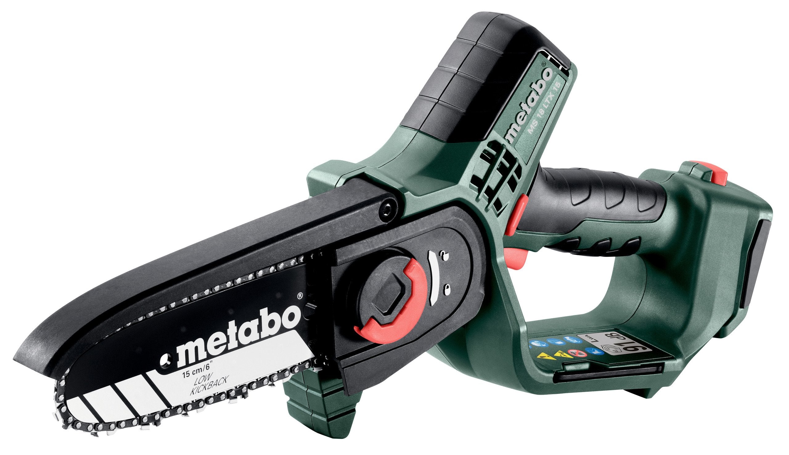 Metabo Akku-Gehölzschneider MS 18 LTX 15 – Kompakter, sicherer Astschneider für Garten & Revier