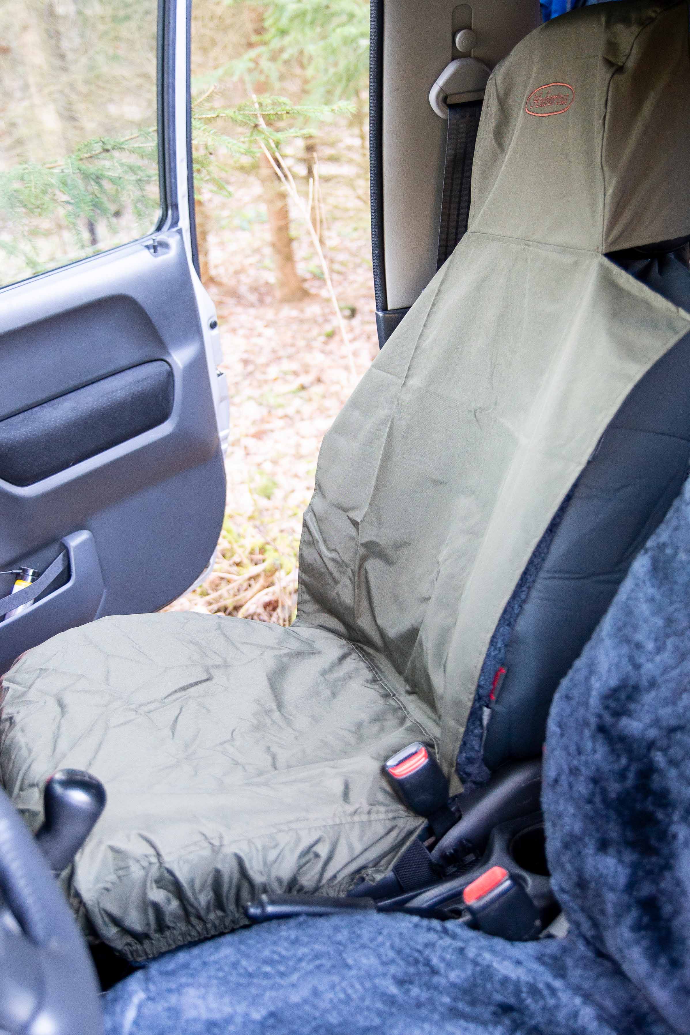 Robuster Autositz-Schonbezug Vordersitz Grün Universal für Jagd und Outdoor