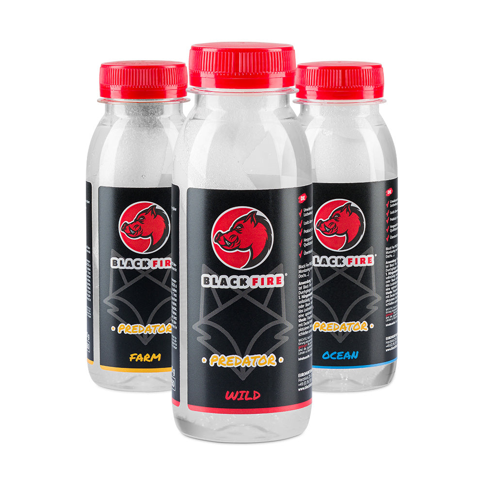 Black Fire Predator Lockmittel Set 3x80g Starke Lockstoffe für Raubwild