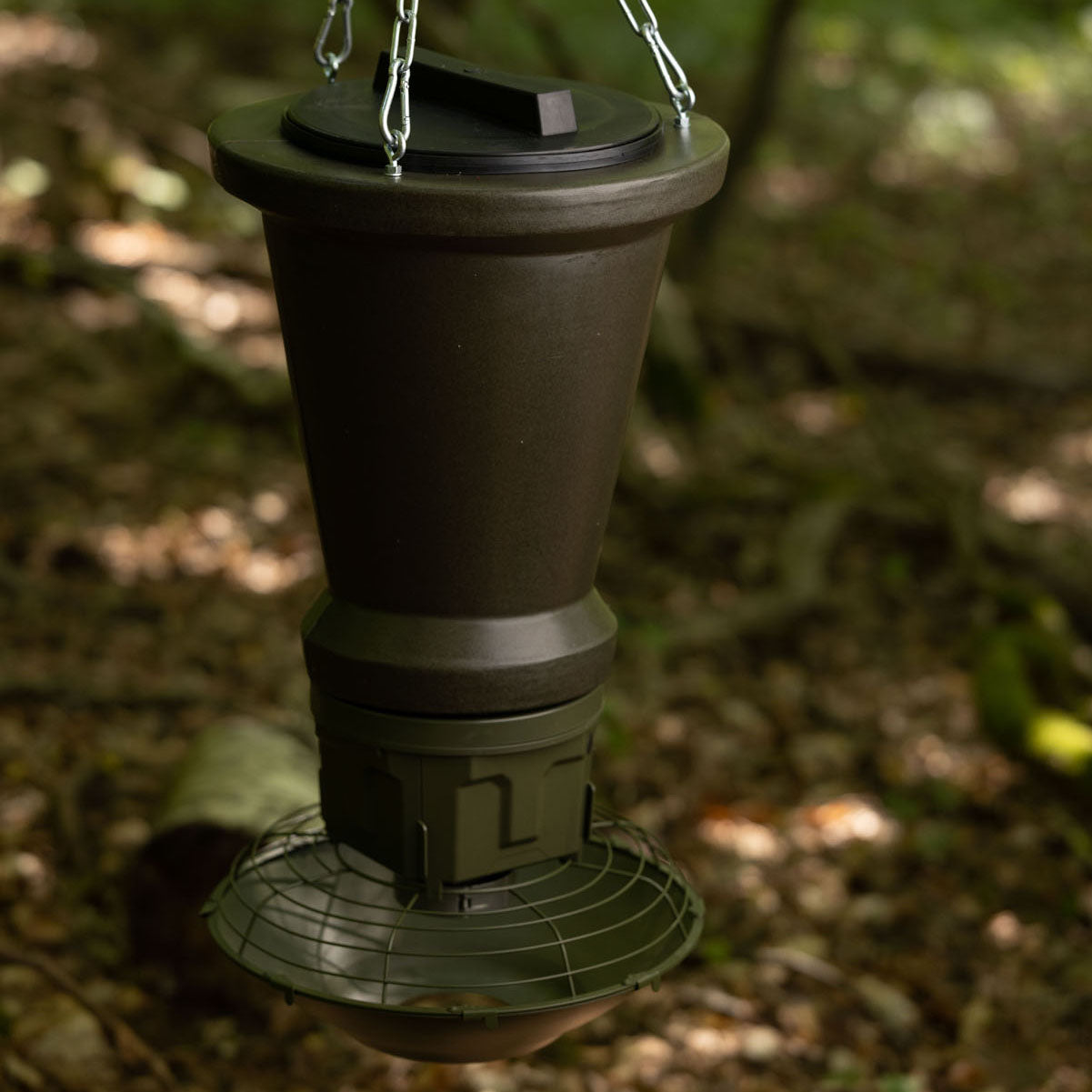 Eurohunt Vorratsbehälter für Futterautomaten 18kg Grün Frostbeständig Schlagzäh