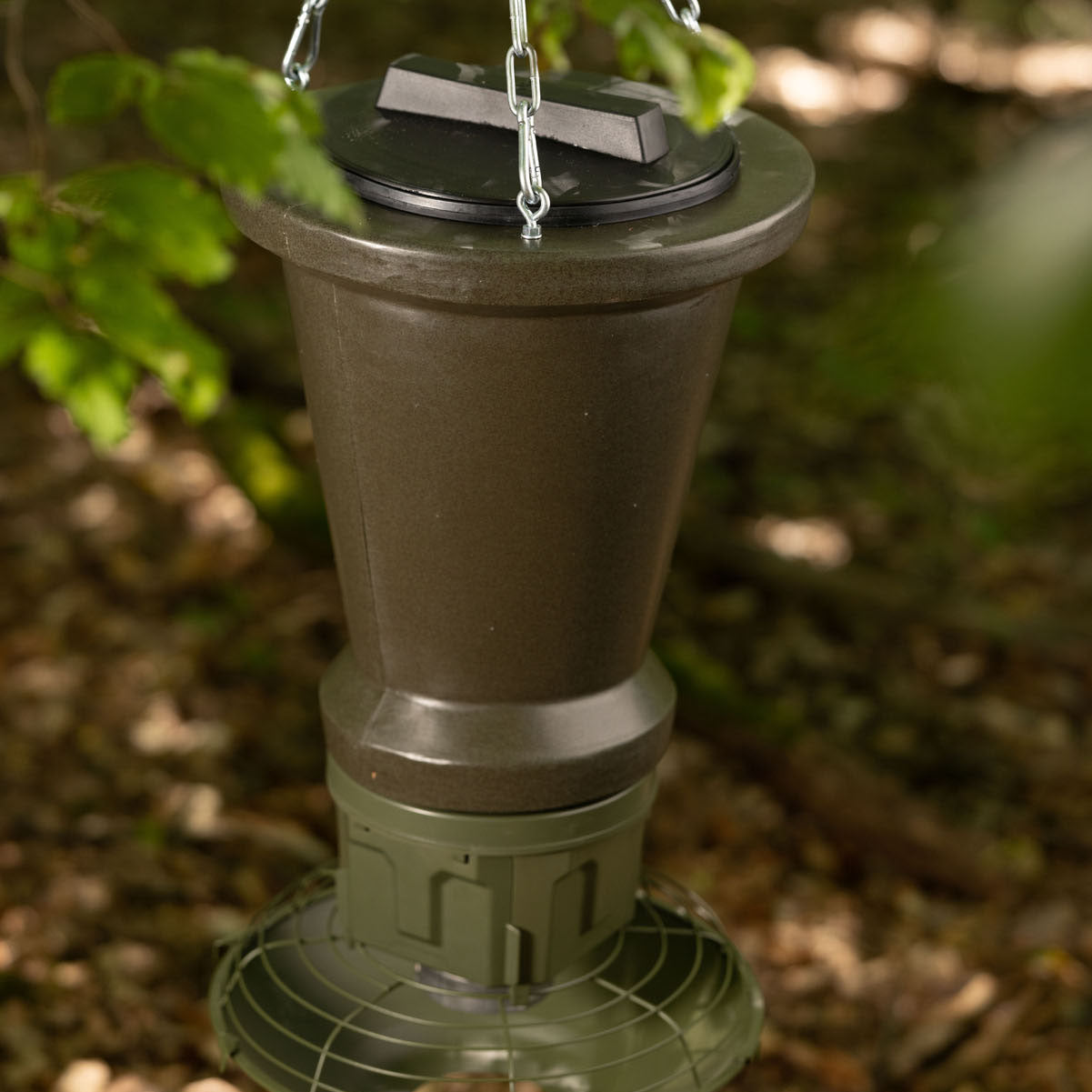 Eurohunt Vorratsbehälter für Futterautomaten 18kg Grün Frostbeständig Schlagzäh