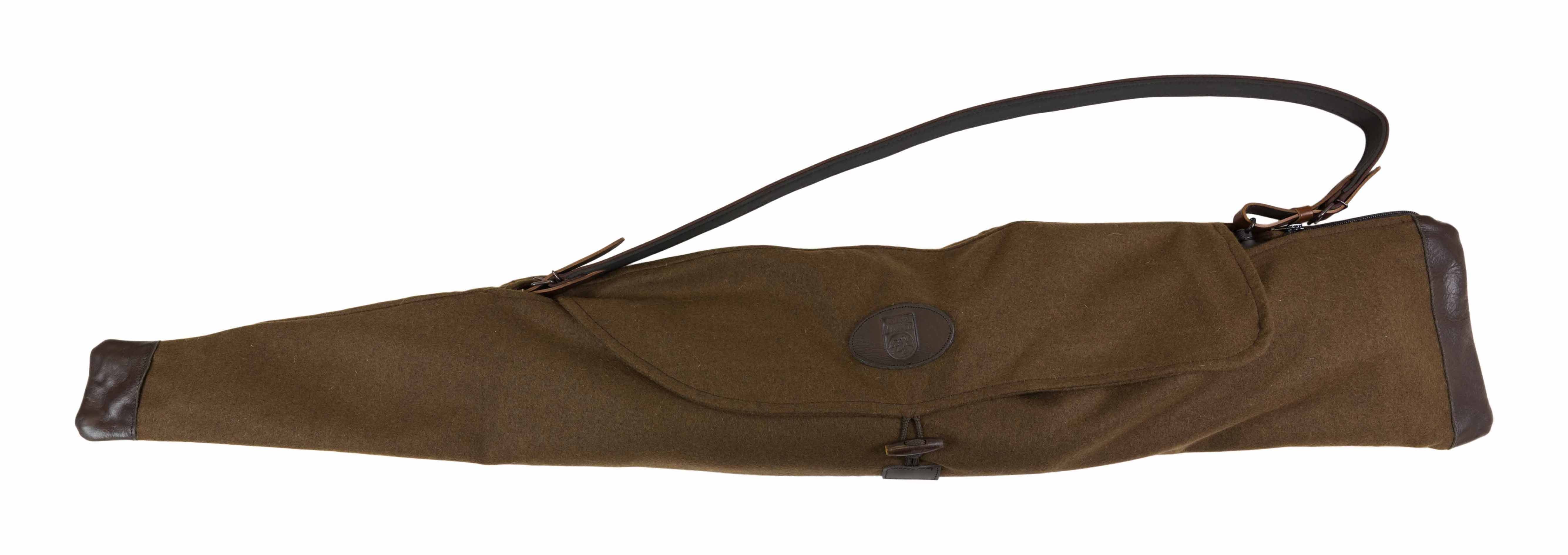 EUROHUNT elegantes Waffenfutteral 125cm mit Büffelleder Applikationen