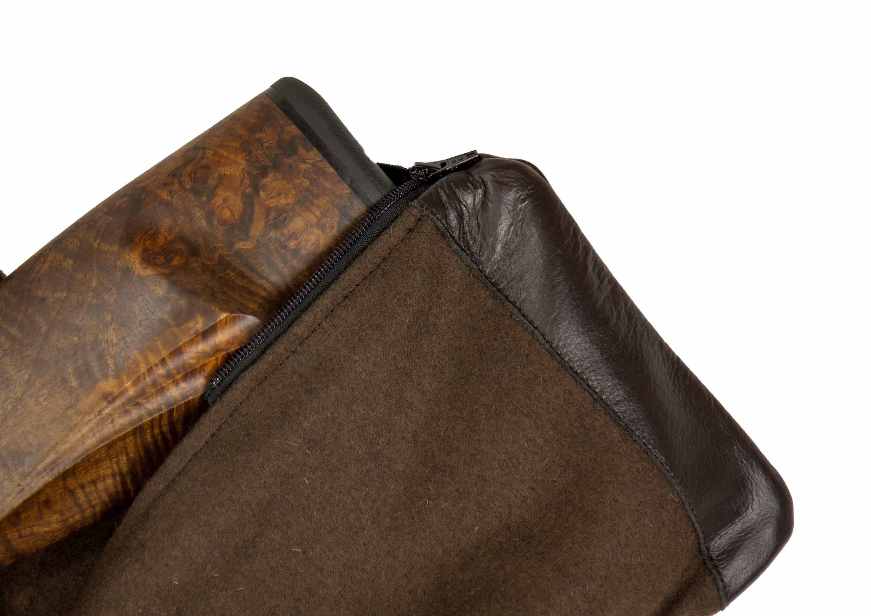 EUROHUNT elegantes Waffenfutteral 125cm mit Büffelleder Applikationen