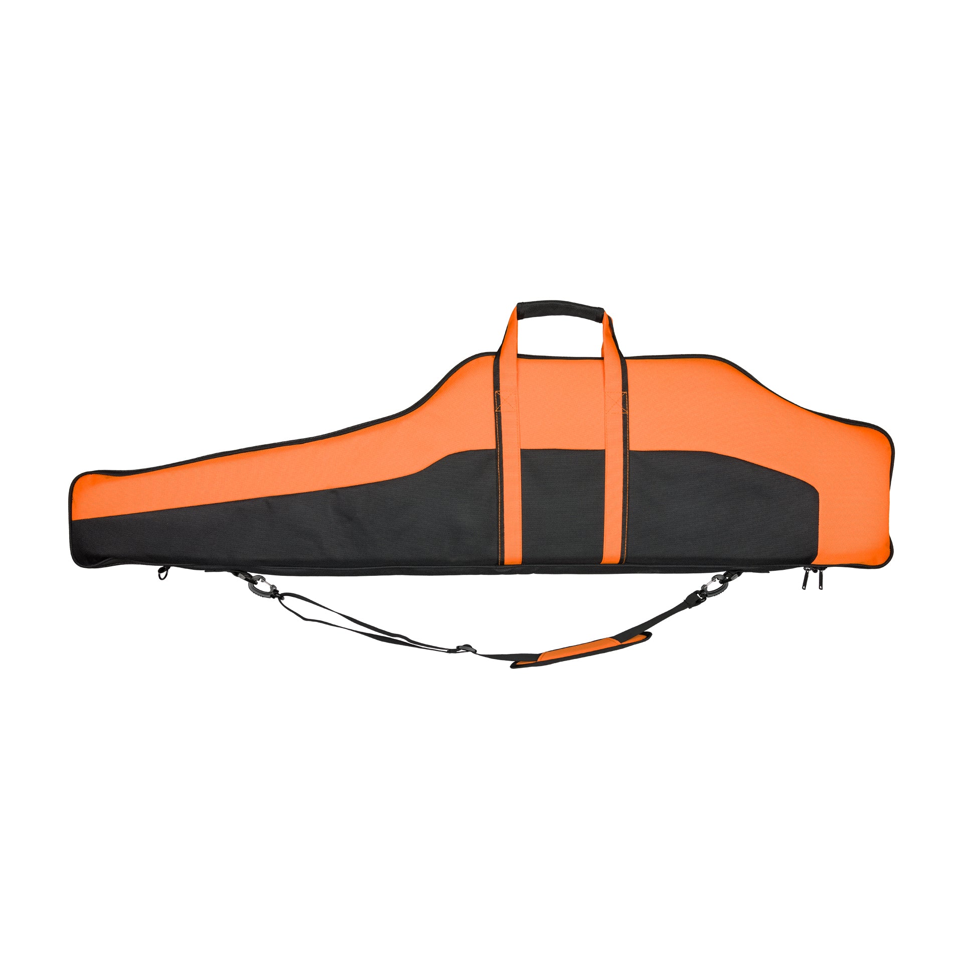 EUROHUNT Gewehrfutteral Schwarz Orange 135x35cm für Langwaffen mit Außentaschen