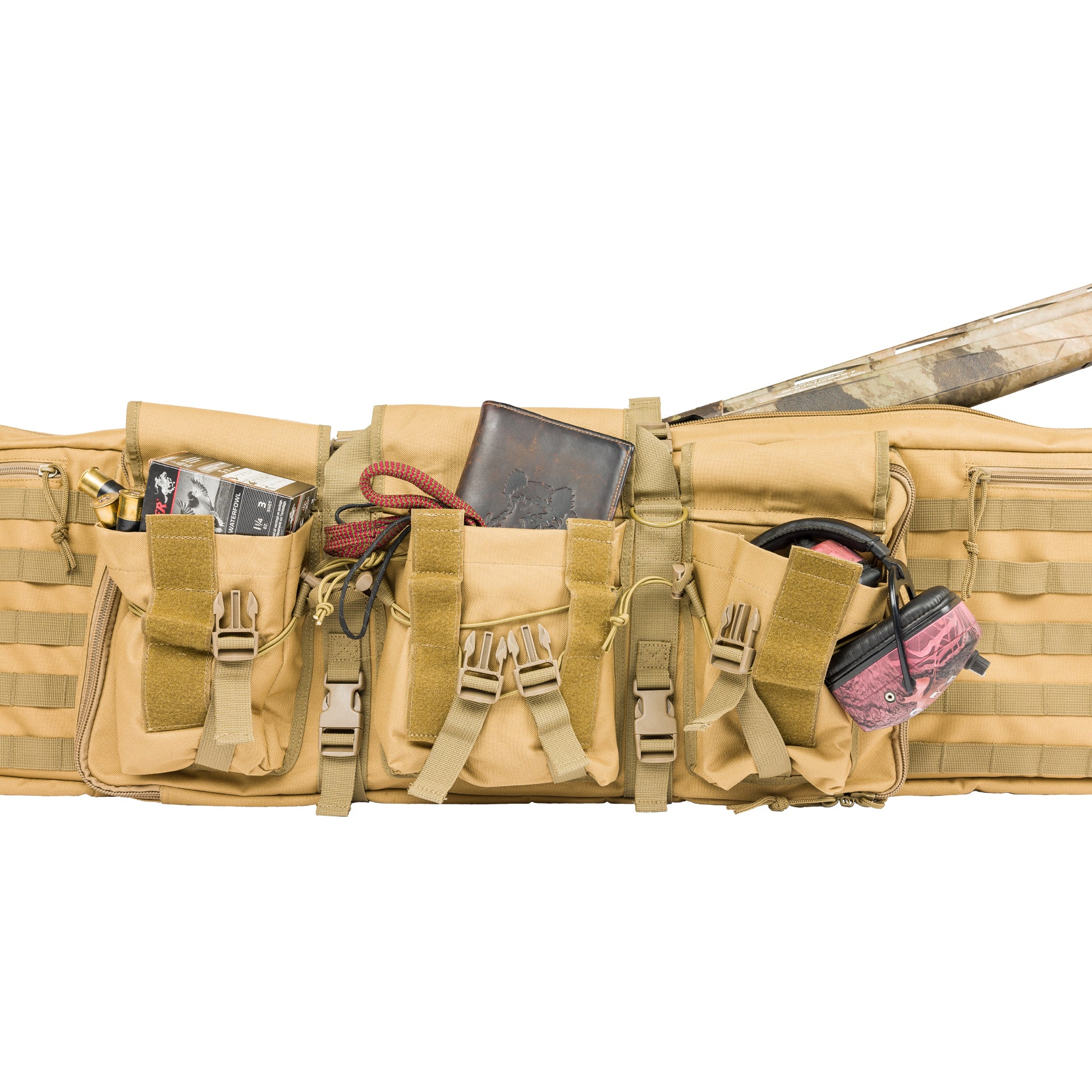 EUROHUNT Tactical Waffenfutteral Braun für 2 Langwaffen 125cm