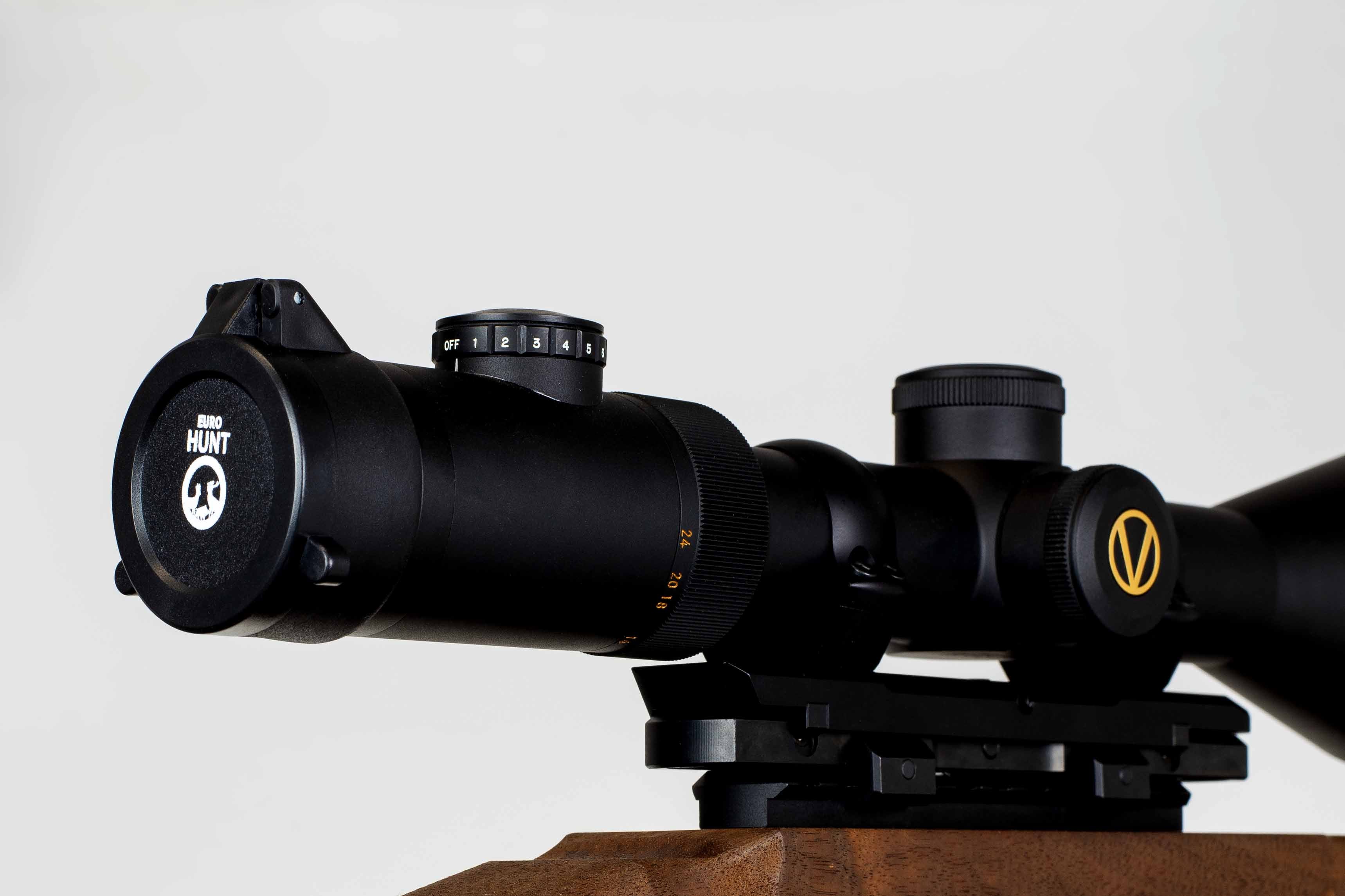 Robuster Objektiv-Okularschutz für Zielfernrohre, 62,0 - 63,5 mm, Federtechnik, matt Schwarz