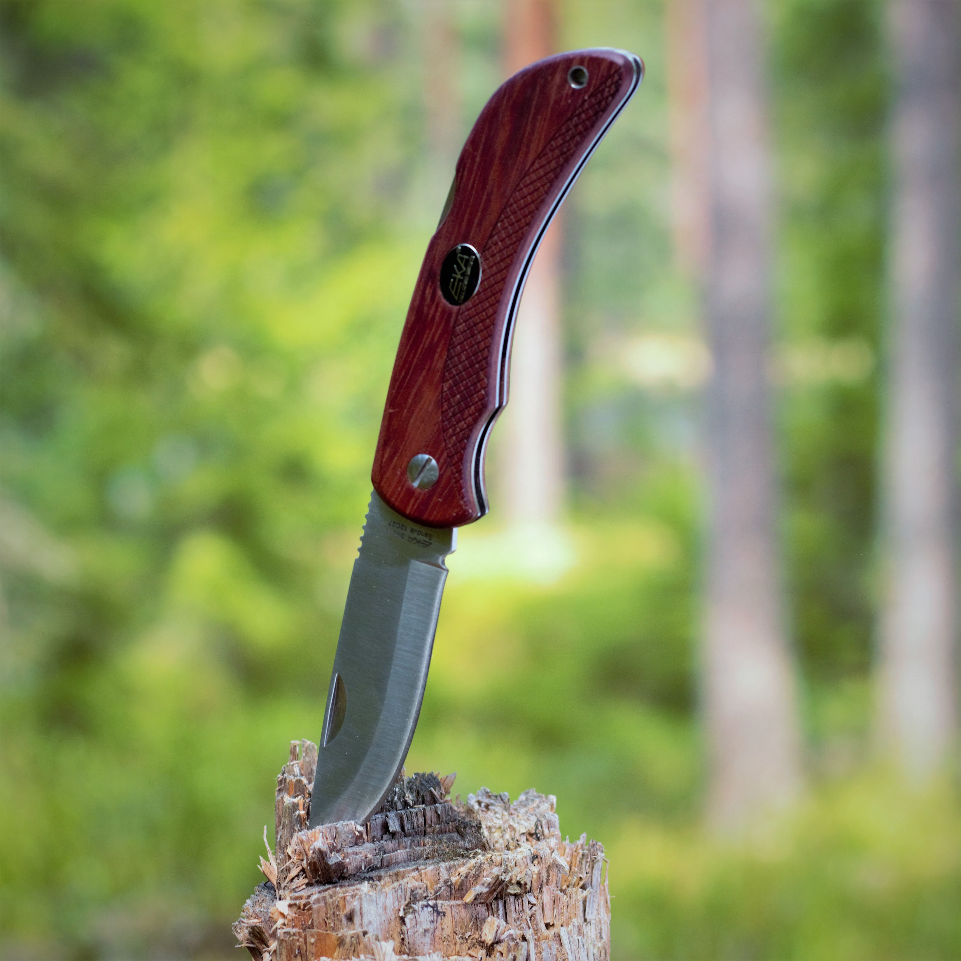 EKA Swede 10 Wood Klappmesser mit Bubingaholz-Griff und Sandvik-Klinge