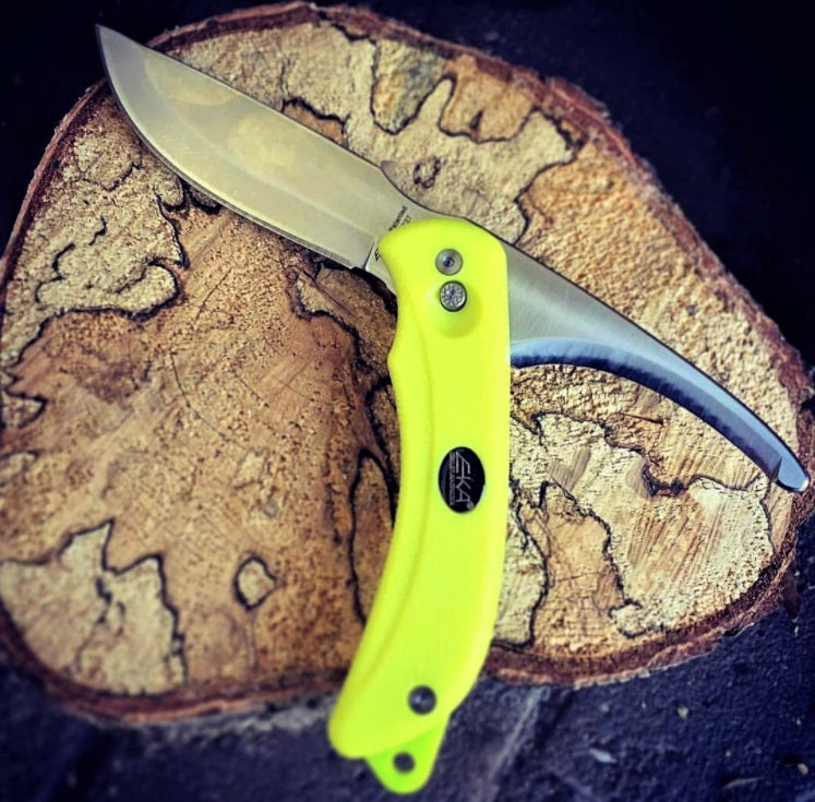 EKA SwedBlade G3 Lime Jagdmesser mit innovativer schwenkbarer Doppelklinge