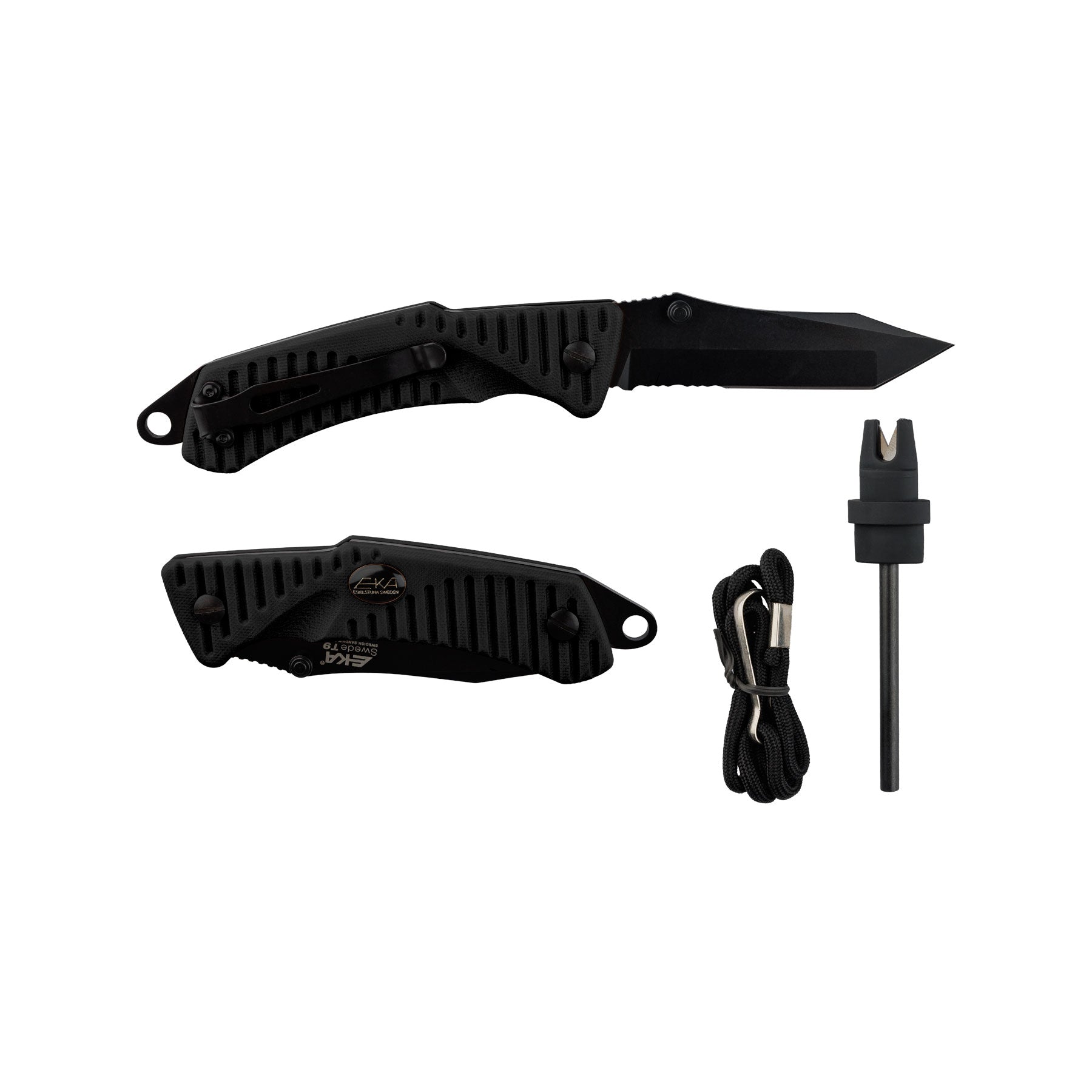 EKA Swede T9 Black Taktisches Klappmesser G10 Tanto Klinge Outdoor