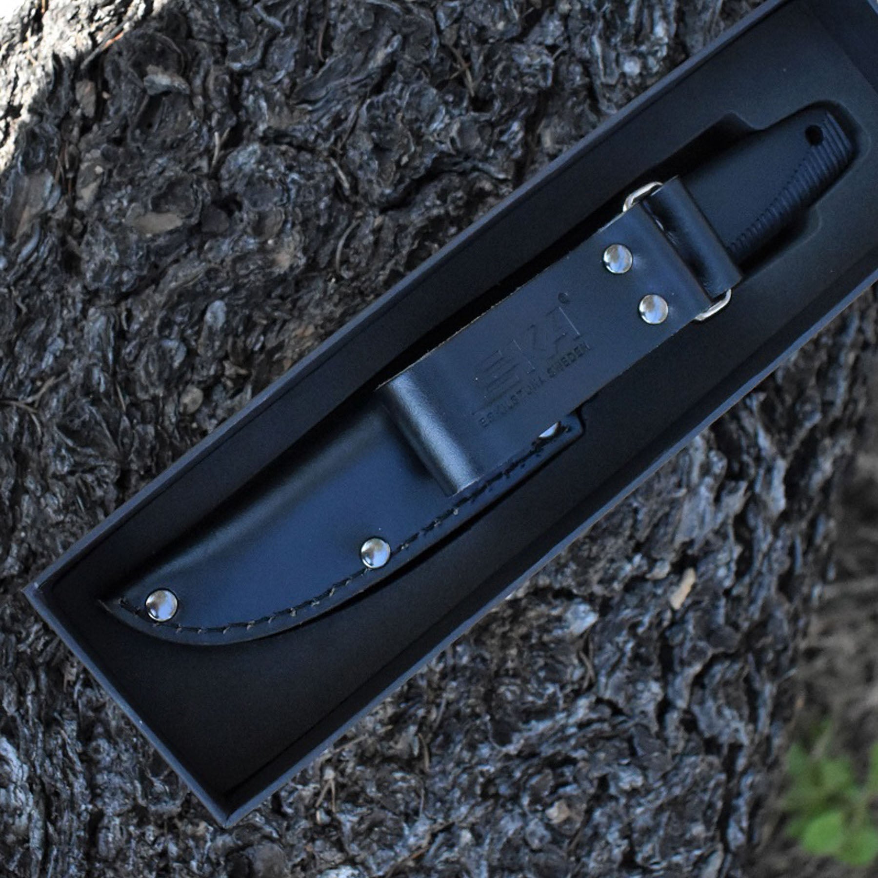 EKA Nordic W12 Wood Profi-Jagdmesser mit robustem Echtholzgriff