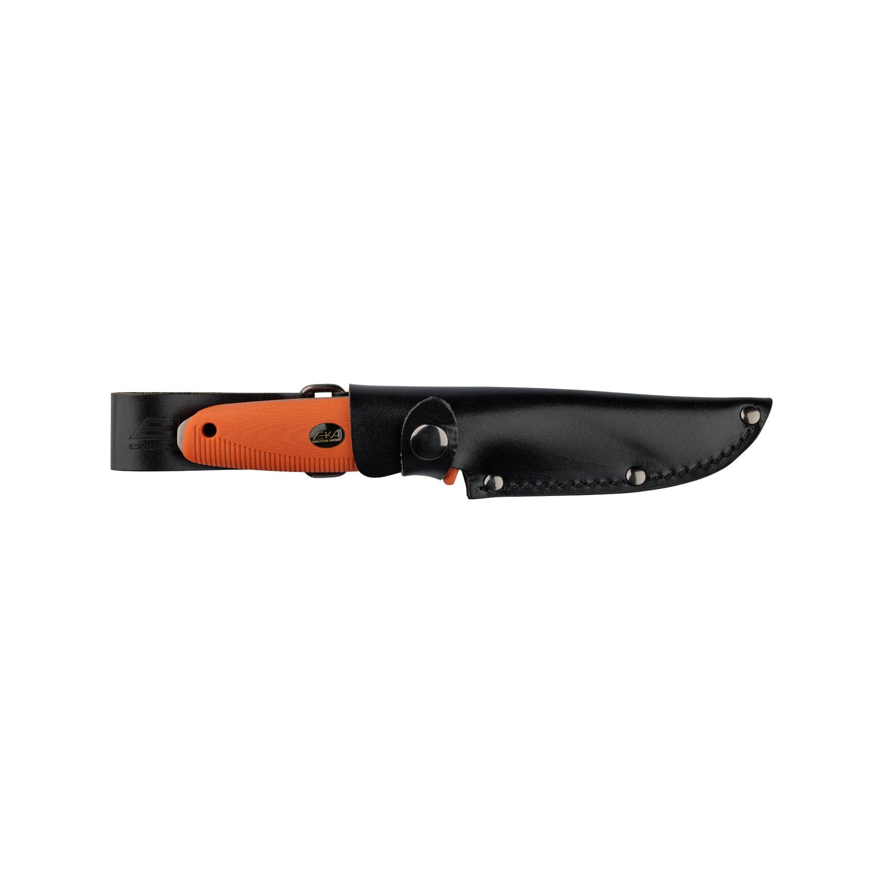 EKA Nordic W12 Orange Robustes Survival- und Jagdmesser mit Vollerl-Klinge