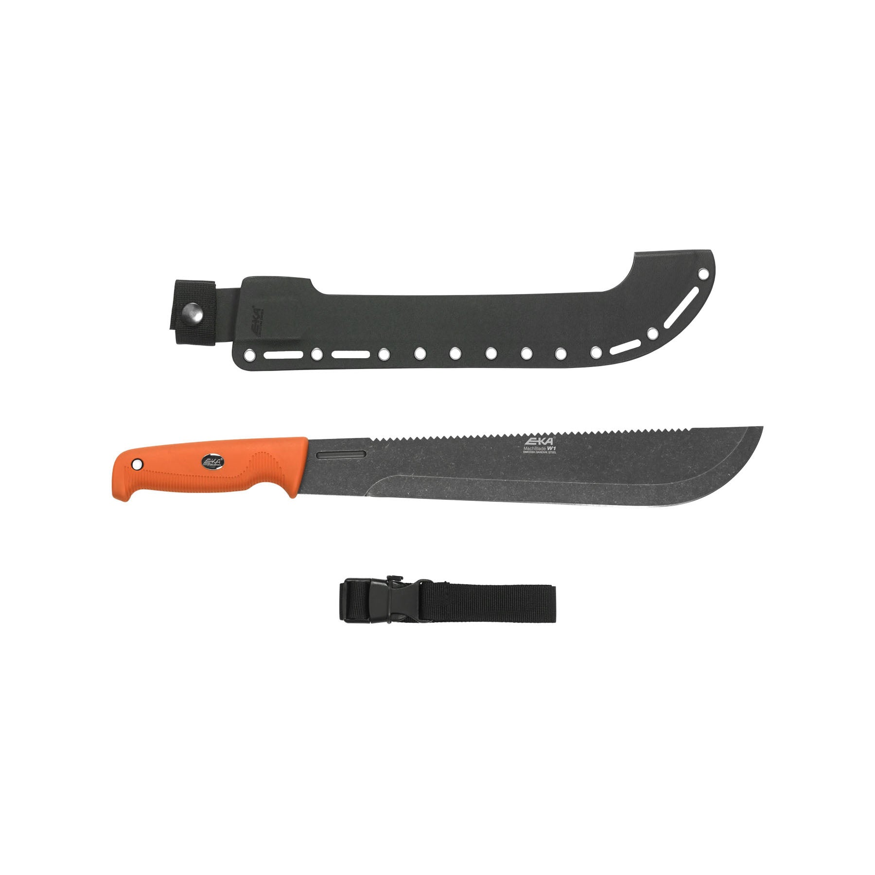 EKA MatchBlade W1 Orange Profi Buschmesser mit scharfem Sägerücken