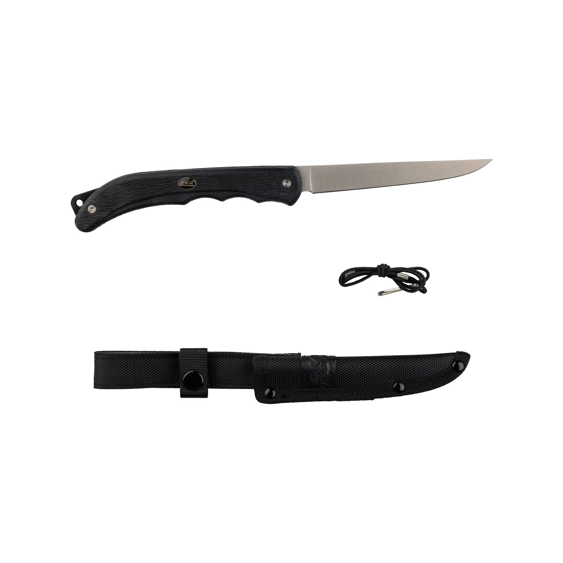 EKA Duo Black Vielseitiges Schwenkmesser für Küche Angeln und Segeln