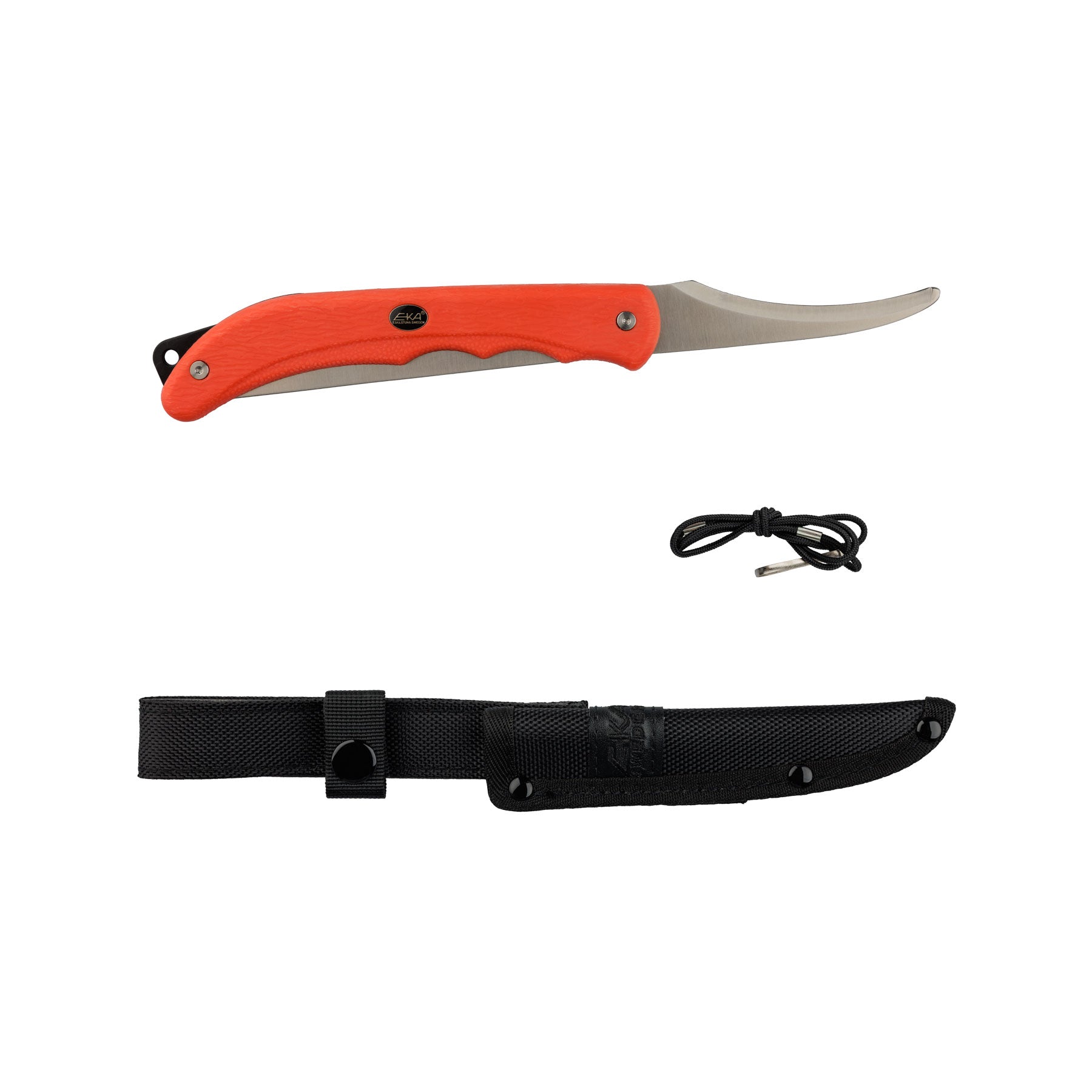EKA Duo Orange Schwenkmesser - Profi Filetiermesser für Jagd und Angeln