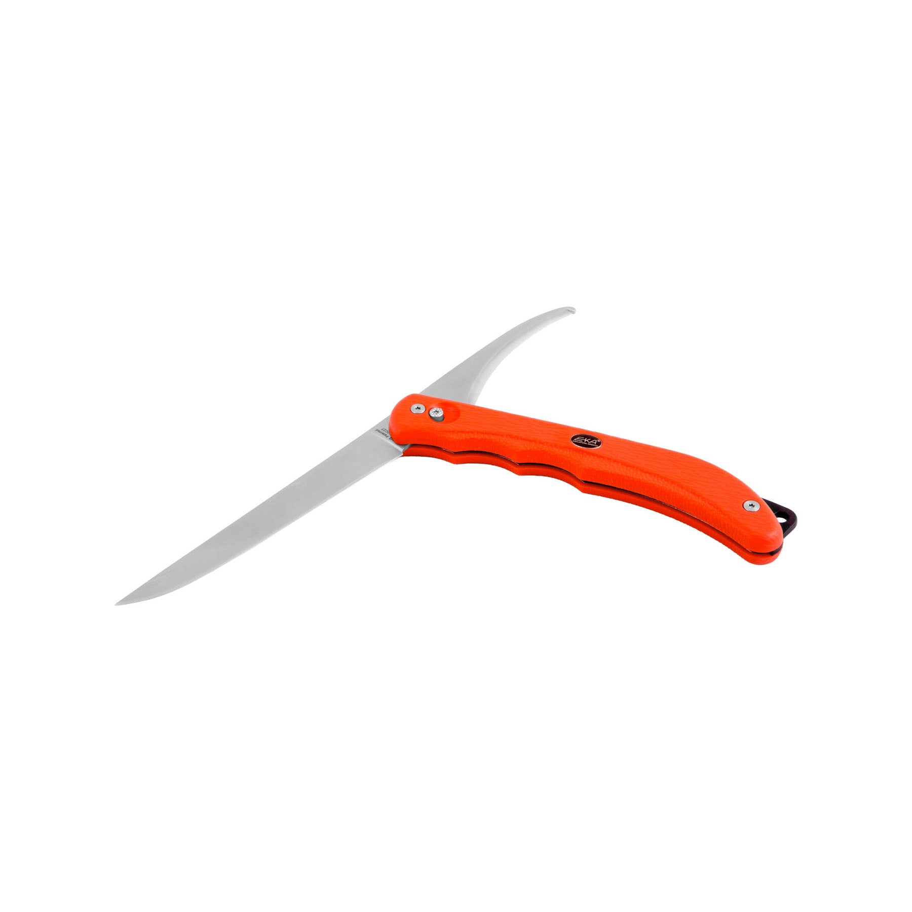 EKA Duo Orange Schwenkmesser - Profi Filetiermesser für Jagd und Angeln