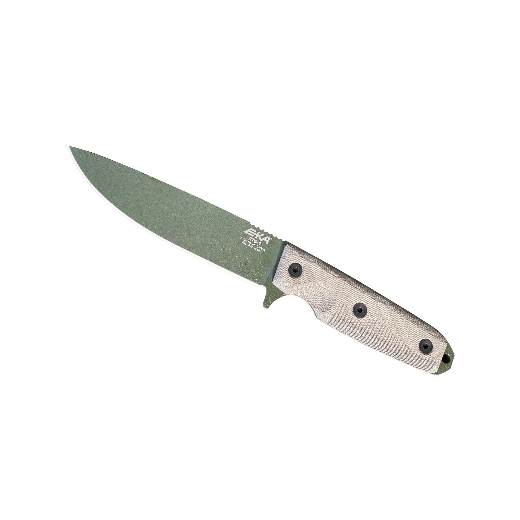 EKA RTG1 Outdoormesser mit Olive-Klinge und Micarta-Griff