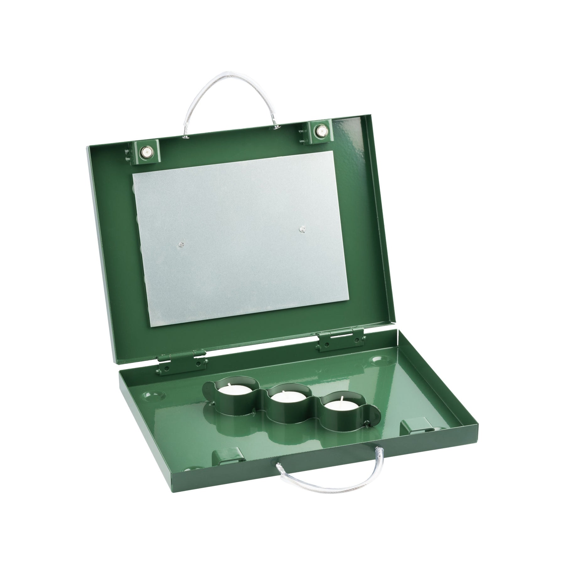 EUROHUNT Teelichtheizer Grün – Mobile Heizung für Hochsitz und Outdoor