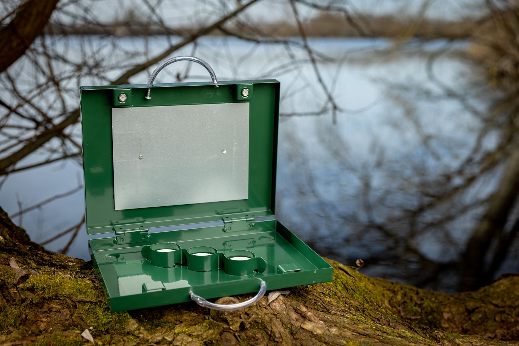 EUROHUNT Teelichtheizer Grün – Mobile Heizung für Hochsitz und Outdoor