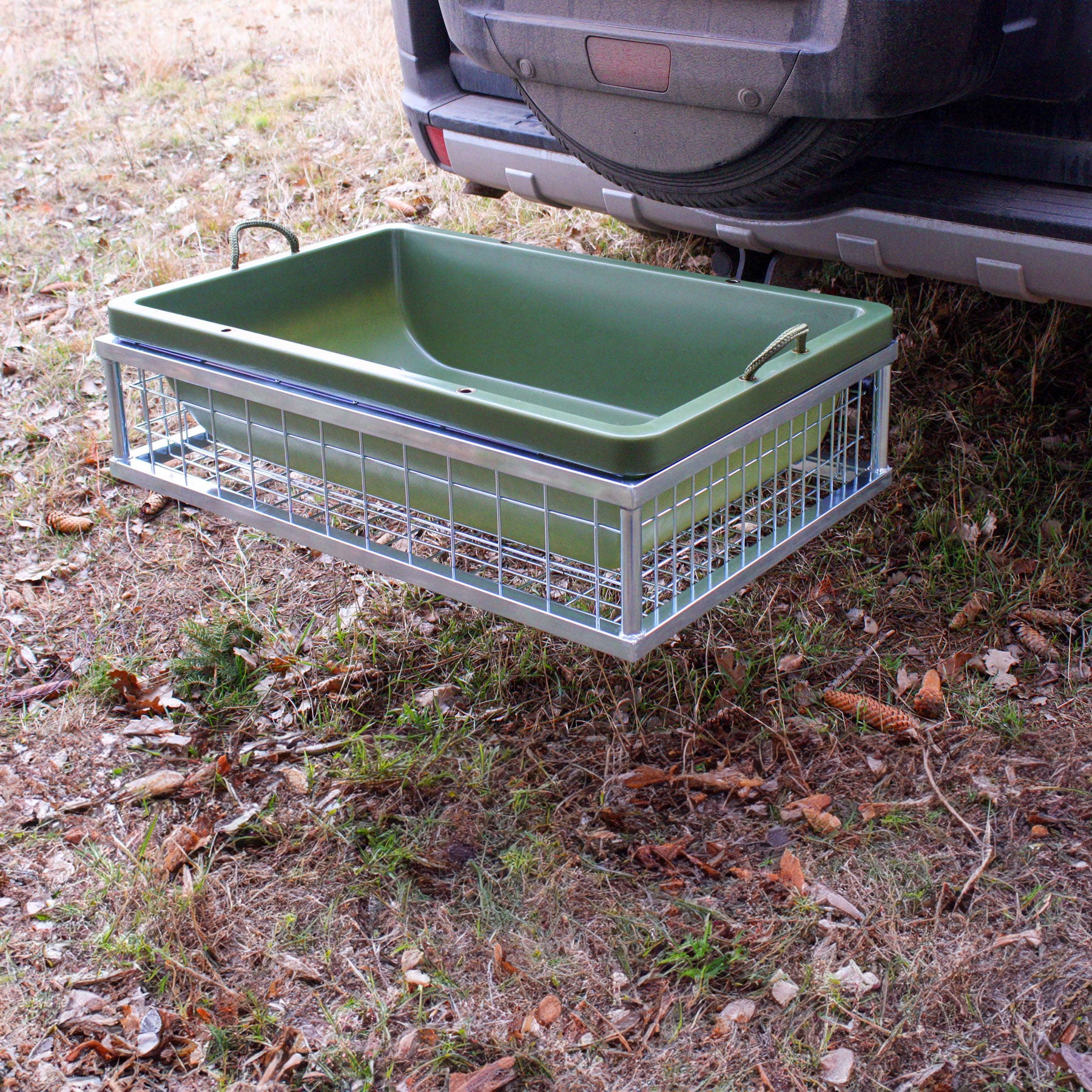 Eurohunt Verzinkter Wild-Heckträger mit Schnellkupplung für die Anhängerkupplung