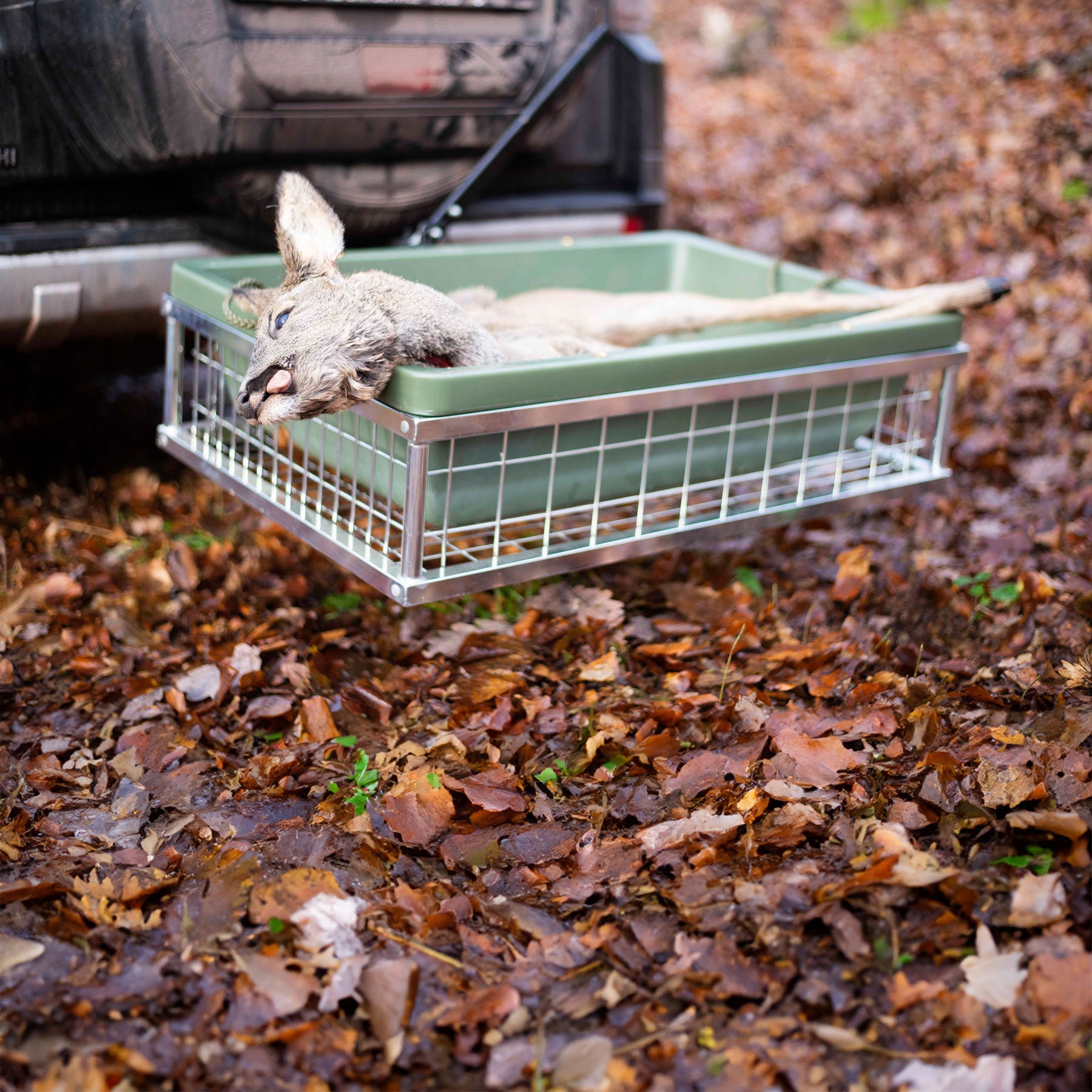 Eurohunt Verzinkter Wild-Heckträger mit Schnellkupplung für die Anhängerkupplung