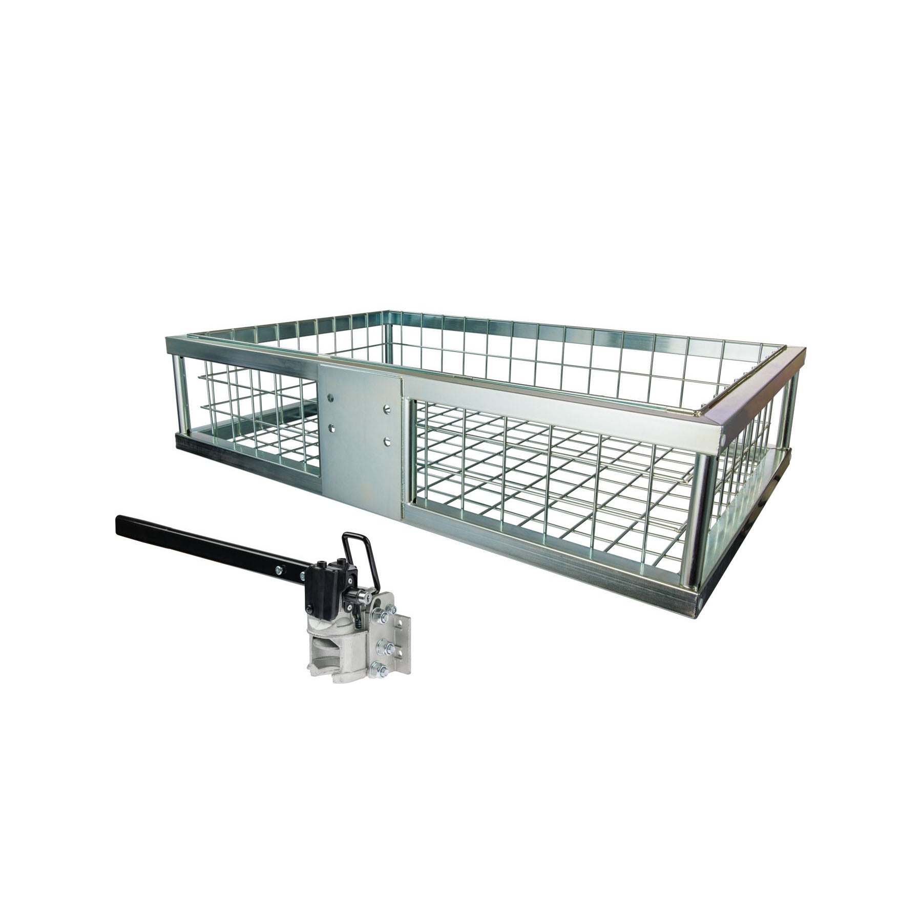 Eurohunt Heckträger mit abklappbarer Schnellkupplung für Anhängerkupplung verzinkt