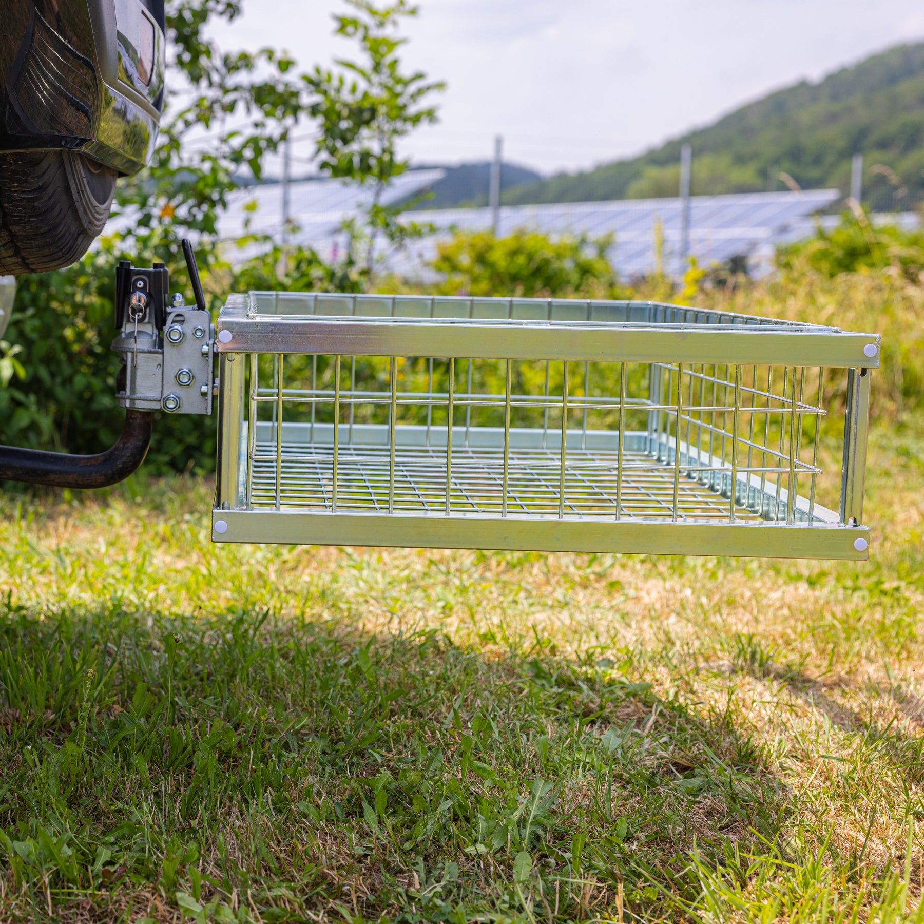 Eurohunt Heckträger mit abklappbarer Schnellkupplung für Anhängerkupplung verzinkt