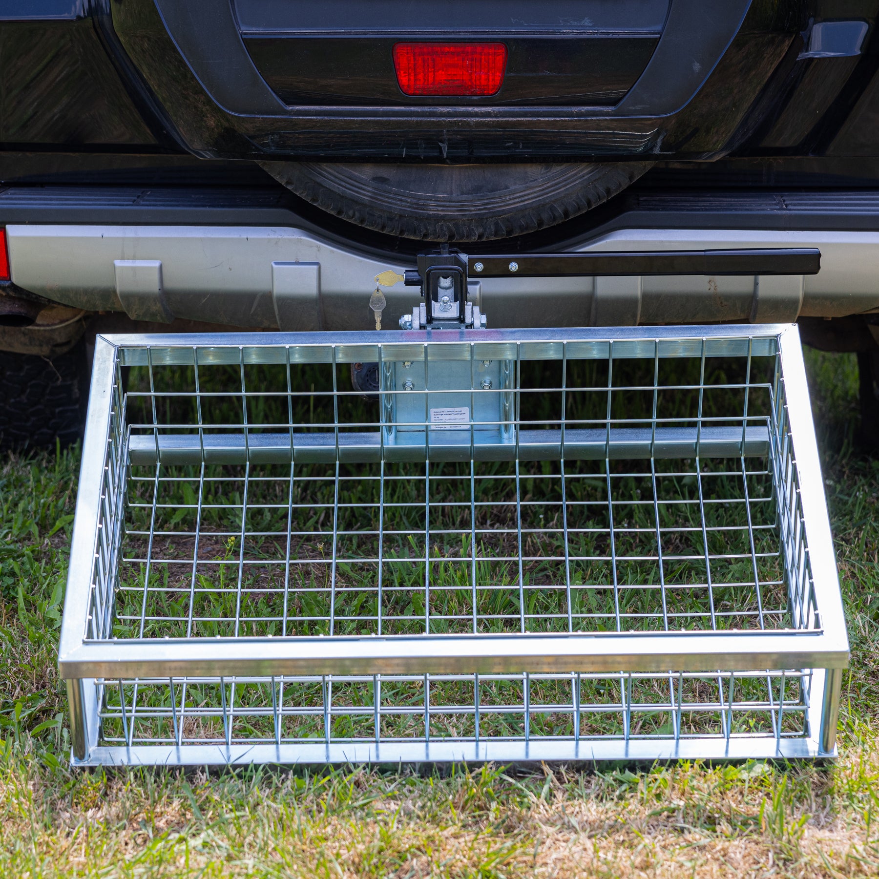 Eurohunt Heckträger mit abklappbarer Schnellkupplung für Anhängerkupplung verzinkt