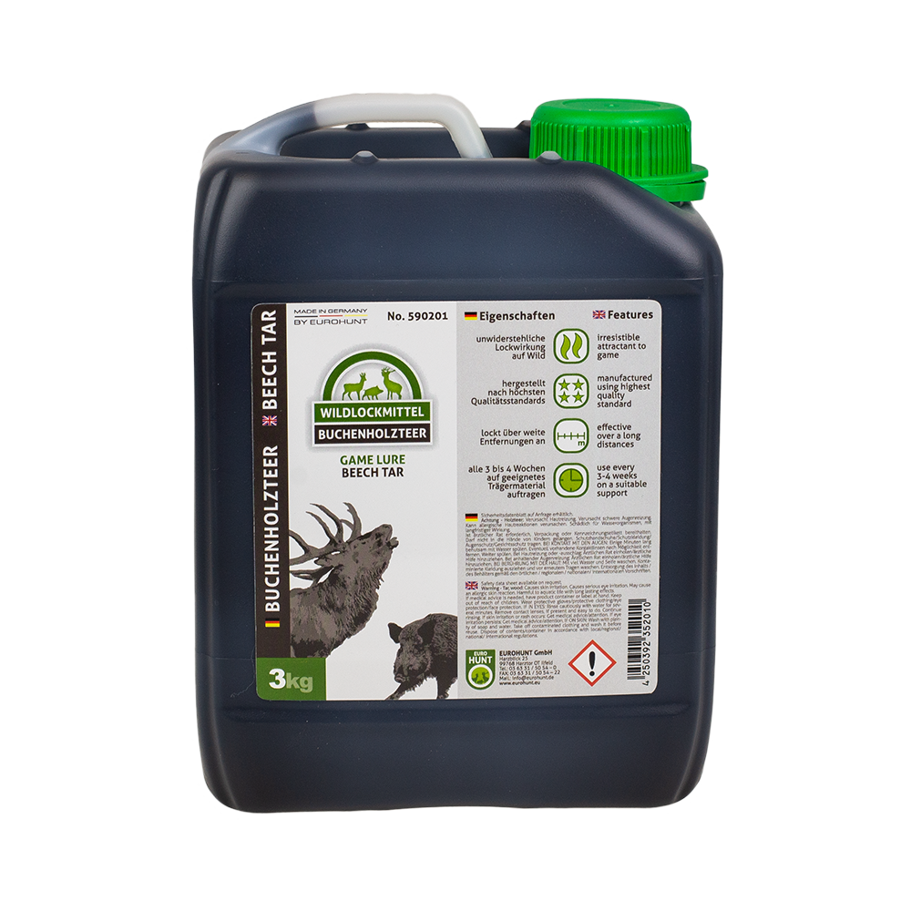 Eurohunt Buchenholzteer 3 kg – Naturbelassener Lockstoff für Schwarzwild und Rotwild