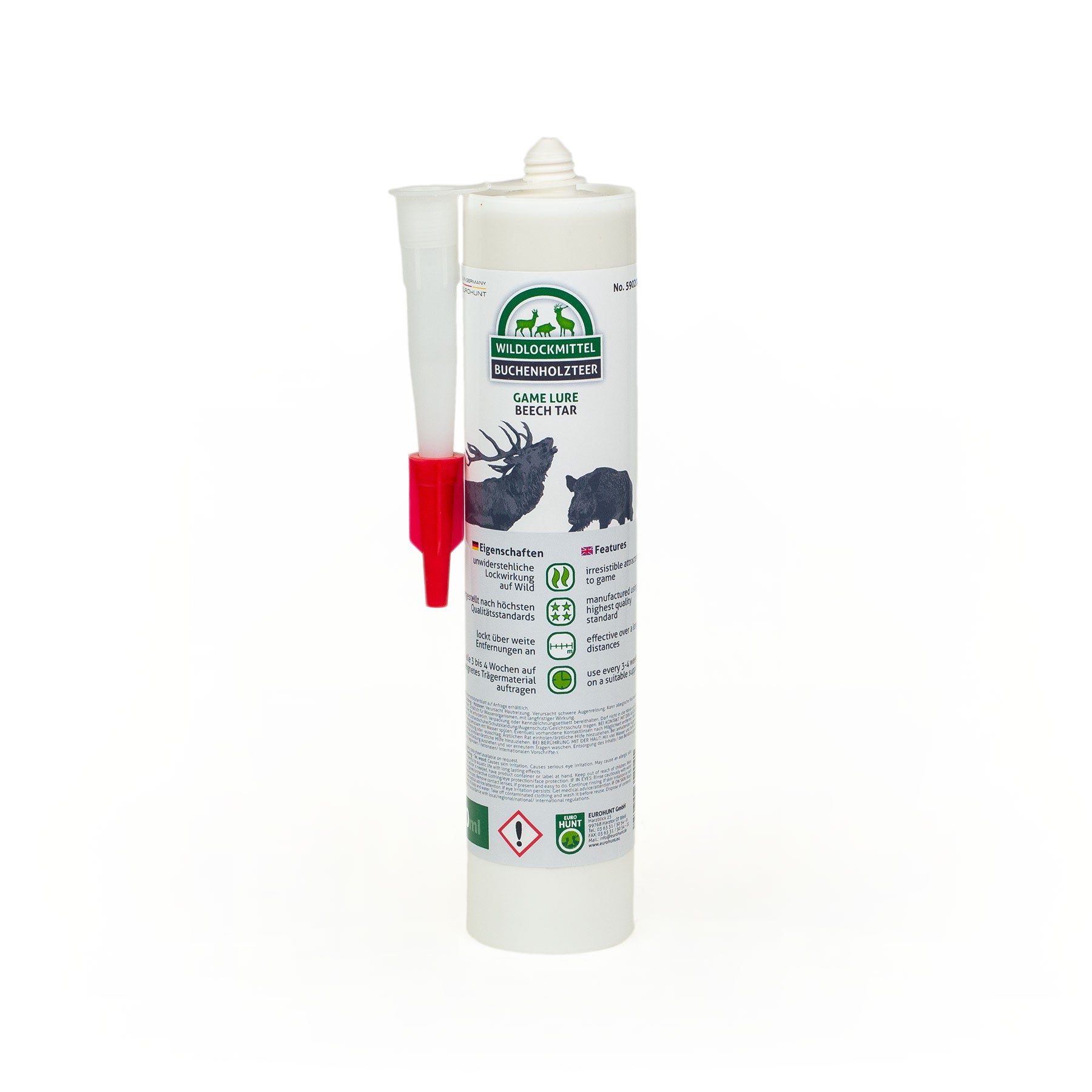 Eurohunt Buchenholzteer 310g Kartusche für Schwarzwild und Rotwild