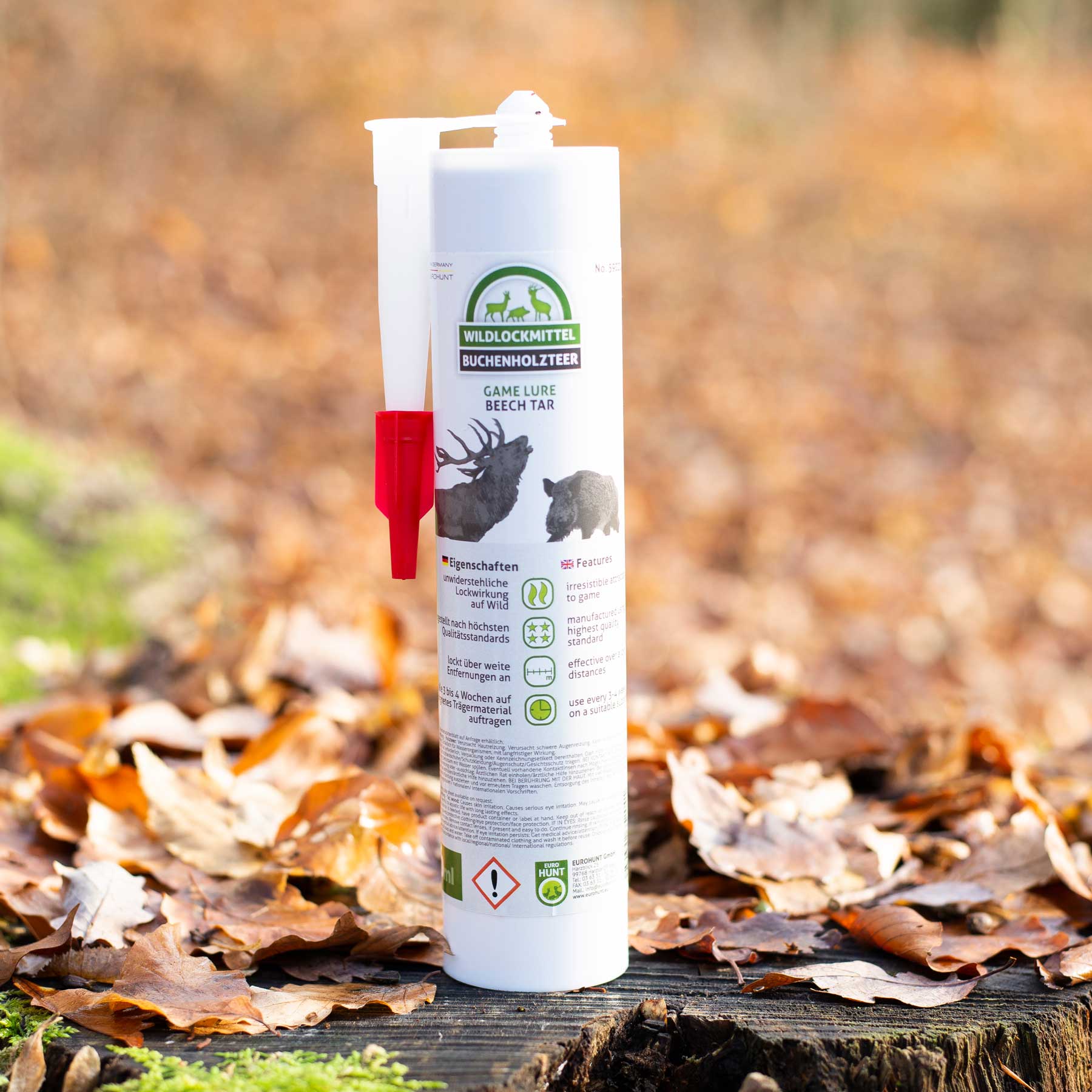 Eurohunt Buchenholzteer 310g Kartusche für Schwarzwild und Rotwild