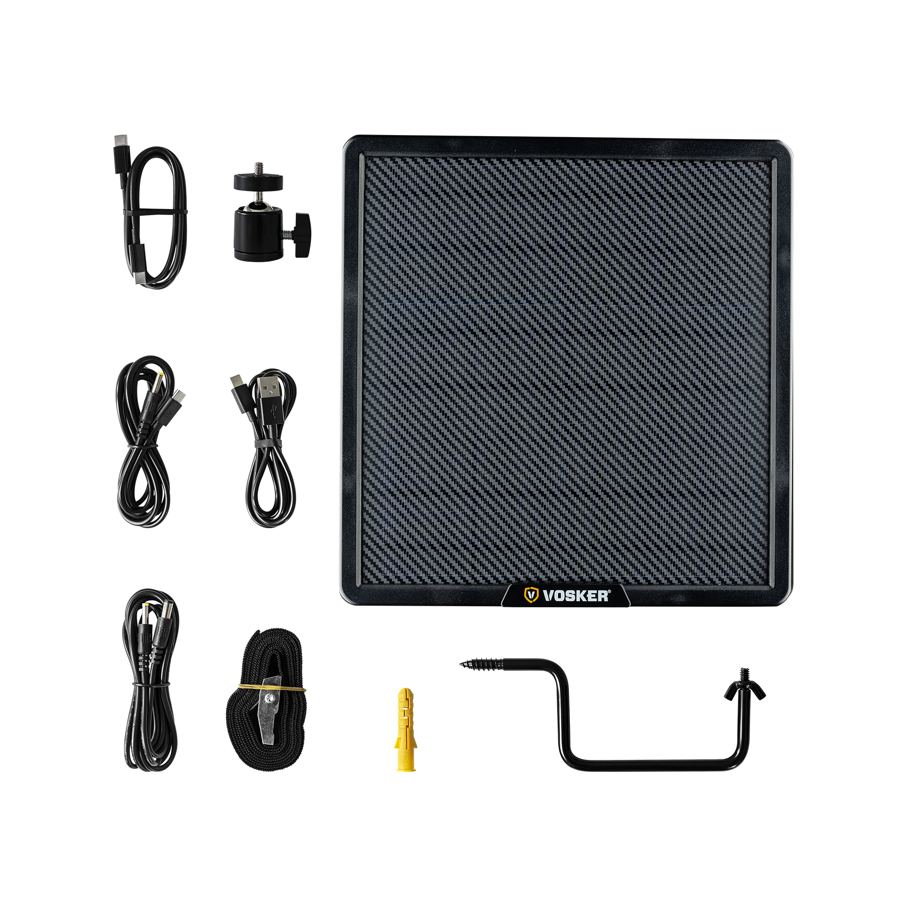 VOSKER Solar Power Bank 15000mAh Solarmodul für Wildkameras mit Montagehalterung