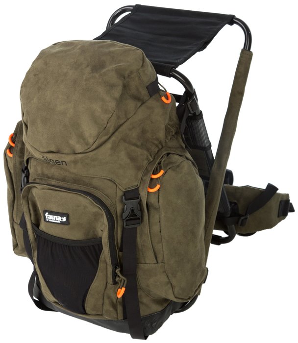 Fauna Sitzrucksack Älgen Classic – Lautloser, robuster Jagdrucksack mit integriertem Stuhl