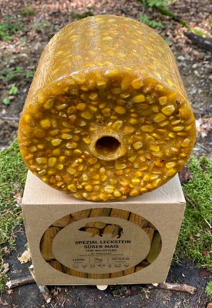 Wildlutscher Spezial-Leckstein Süßer Mais: Natürliches, langanhaltendes Lockmittel für Wildtiere