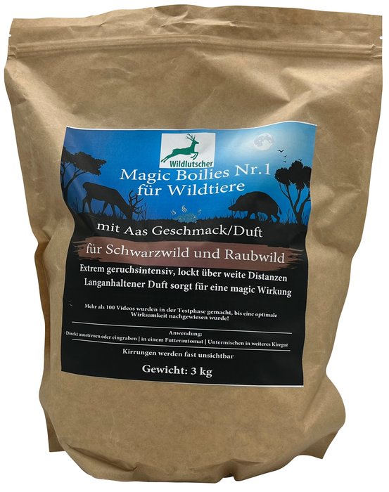 Wildlutscher Magic Lockstoff Boilies für Wildtiere - Intensive Geruchswirkung, 3 kg
