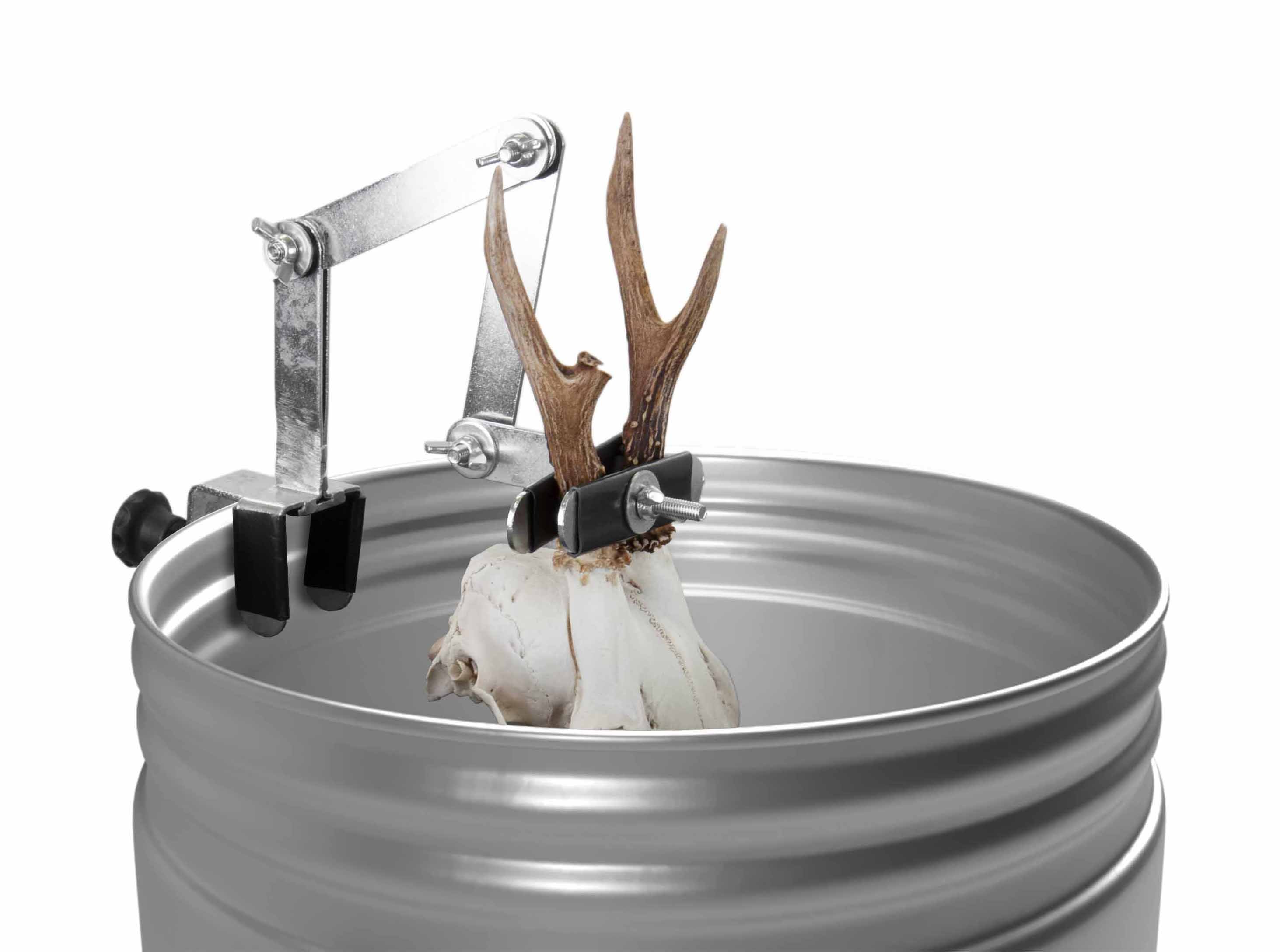 Eurohunt Abkochvorrichtung für Rehgehörne und Trophäen mit gummierten Halterungen