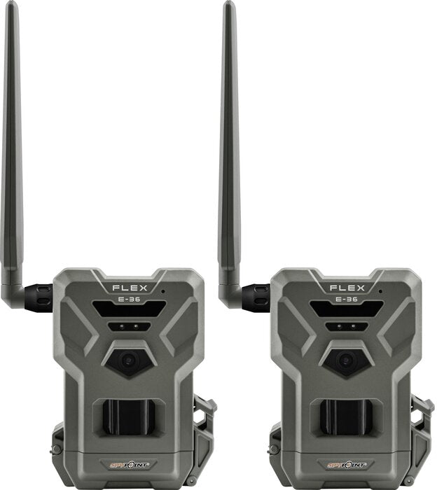 Spypoint Flex E-36 Wildkamera Set: 2x LTE, 36MP, 0,3s Auslösung, IP65