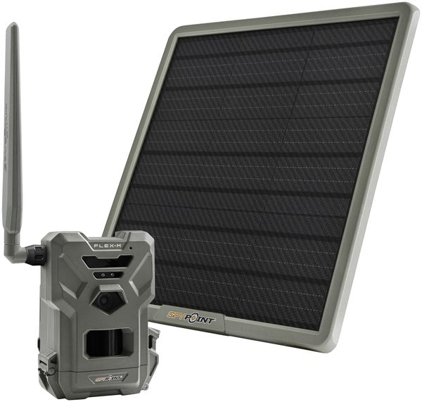 Spypoint Flex-M Wildkamera Set mit Solarpanel: 28MP, 720p Video, Mobilfunk