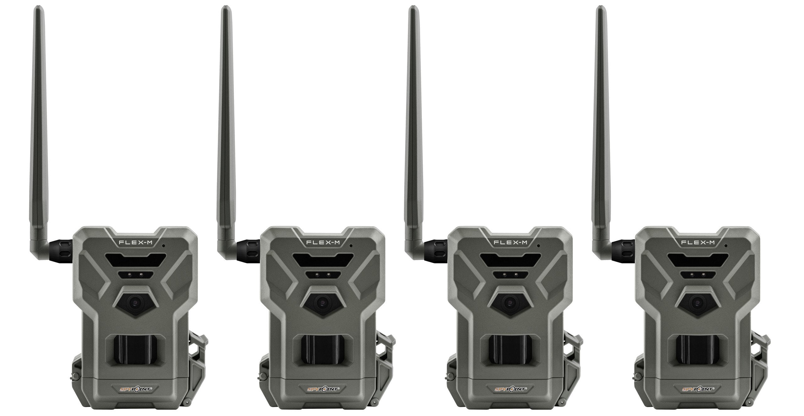 Spypoint Flex-M Wildkamera 4er-Set: 28 MP, Bildübertragung, schnelle Auslösung, IP65 Schutz