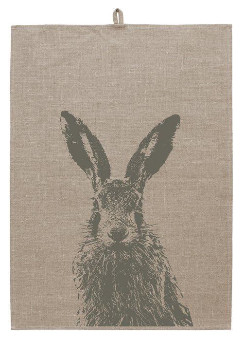 Frohstoff Hochwertiges Leinen Geschirrtuch mit Handgefertigtem Tiermotiv – Natur Pur!