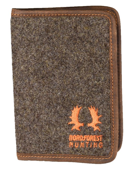Nordforest Hunting Premium Wollfilz Jagdscheinetui: Geräuschlos, Robust, Kartenfächer, Stilvoll