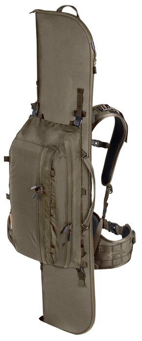 Vorn DLS Setup 2 Tragesystem: Modularer Jagdrucksack mit Waffenetui & Schießmatte