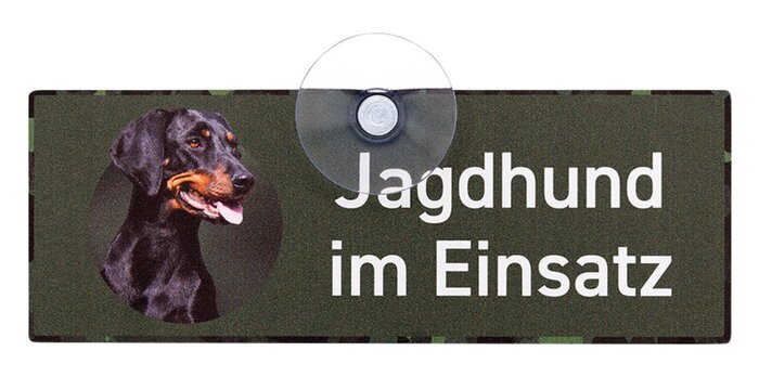 Wilde Hilde Original Auto-Schild Jagdhund im Einsatz: Wetterfest & Made in Germany