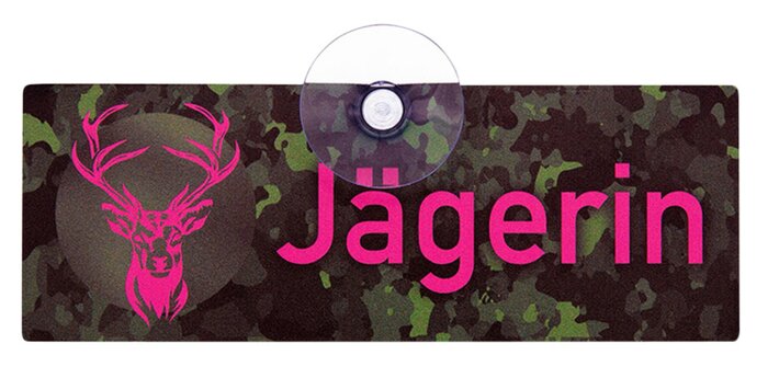 Robustes Wilde Hilde Jägerin Autoschild: Auffällig, Witterungsbeständig, Für Jagdfahrzeuge