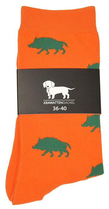 Krawattendackel Alpaka-Socken mit Wildschwein-Motiv: Atmungsaktiv, Langlebig, Bequem für Jäger