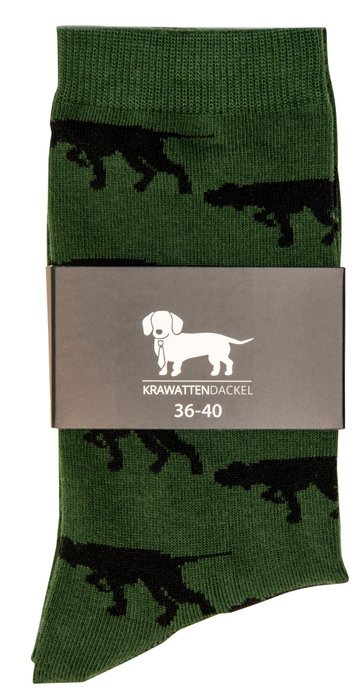 Krawattendackel Socken mit charmantem Vorstehhund: Bequem, atmungsaktiv, strapazierfähig aus Baumwolle