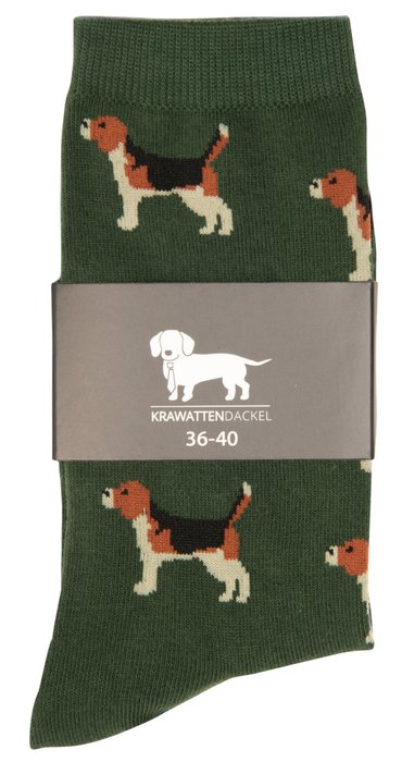 Krawattendackel Beagle Socken: Bequeme, strapazierfähige Baumwollsocken mit charmantem Hundemotiv