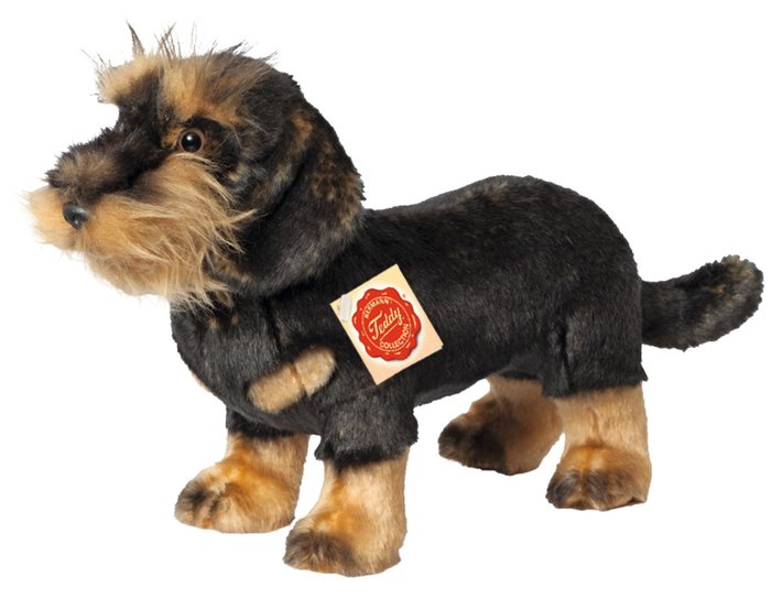 Teddy Hermann Plüschtier Rauhaardackel stehend – Kuscheliger Begleiter für Kinder & Deko