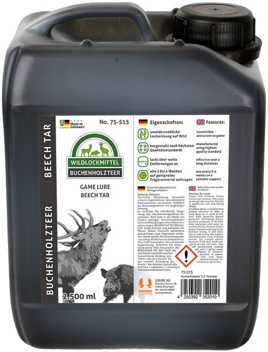 Nordforest Jagd Hochwirksamer Buchenholzteer Kanister – Lockmittel für Rot- & Schwarzwild