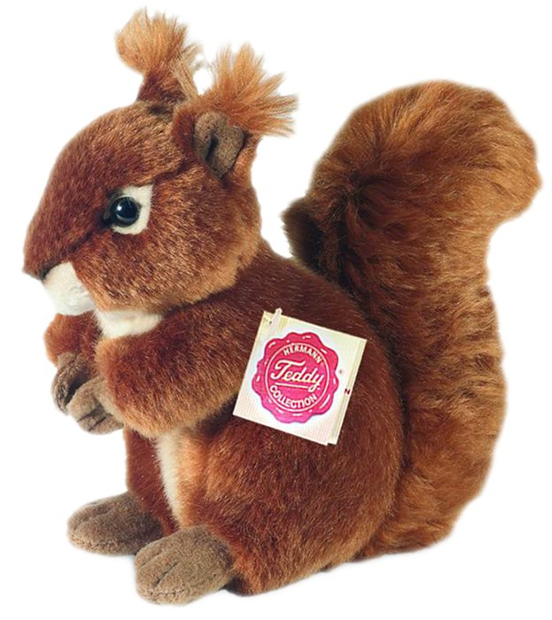 Teddy Hermann Niedliches Eichhörnchen Plüschtier Kuscheltier, 17 cm, Waschbar