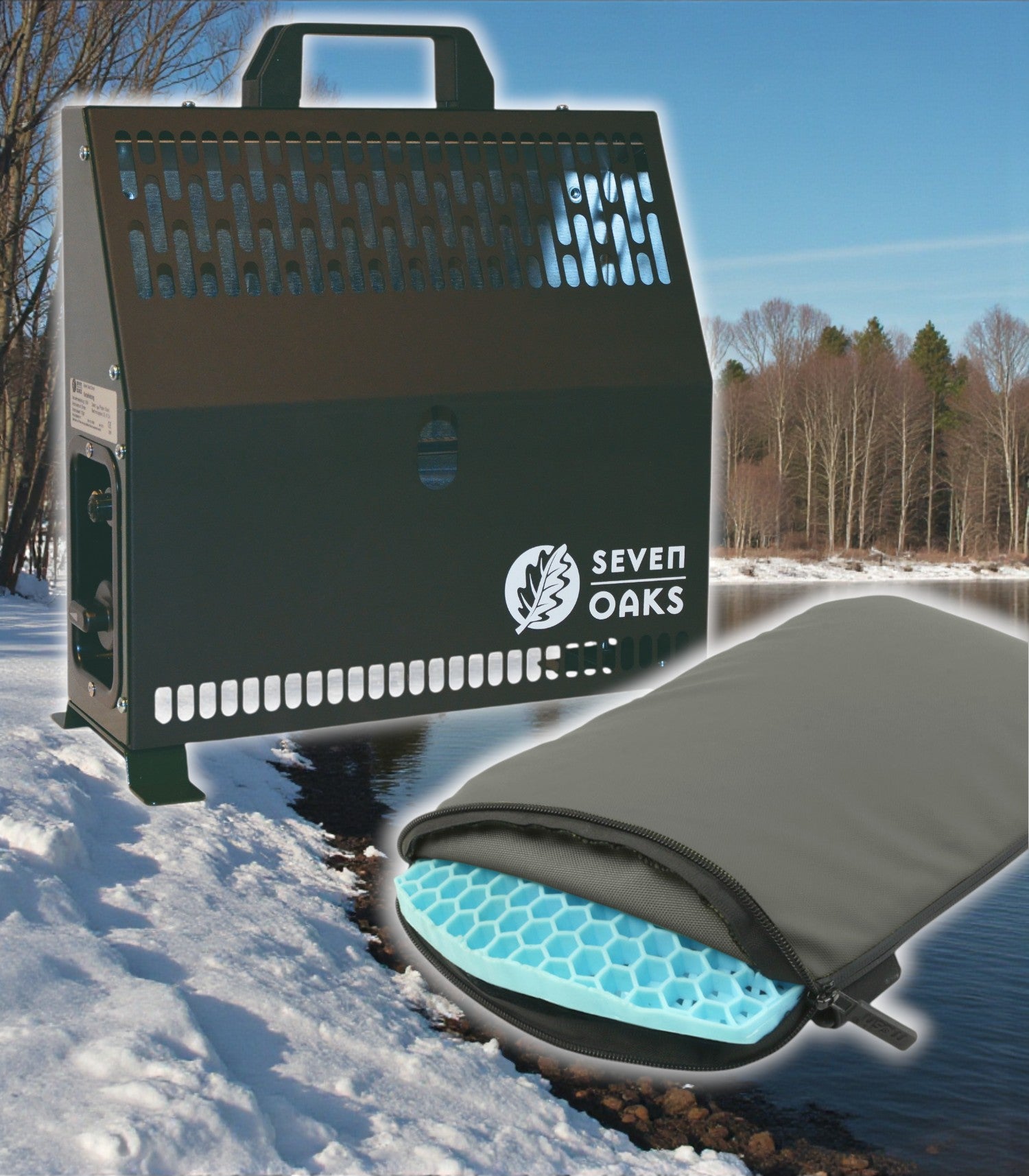 Seven Oaks Kanzelheizung Kamper Sitzkissen Grau Bundle